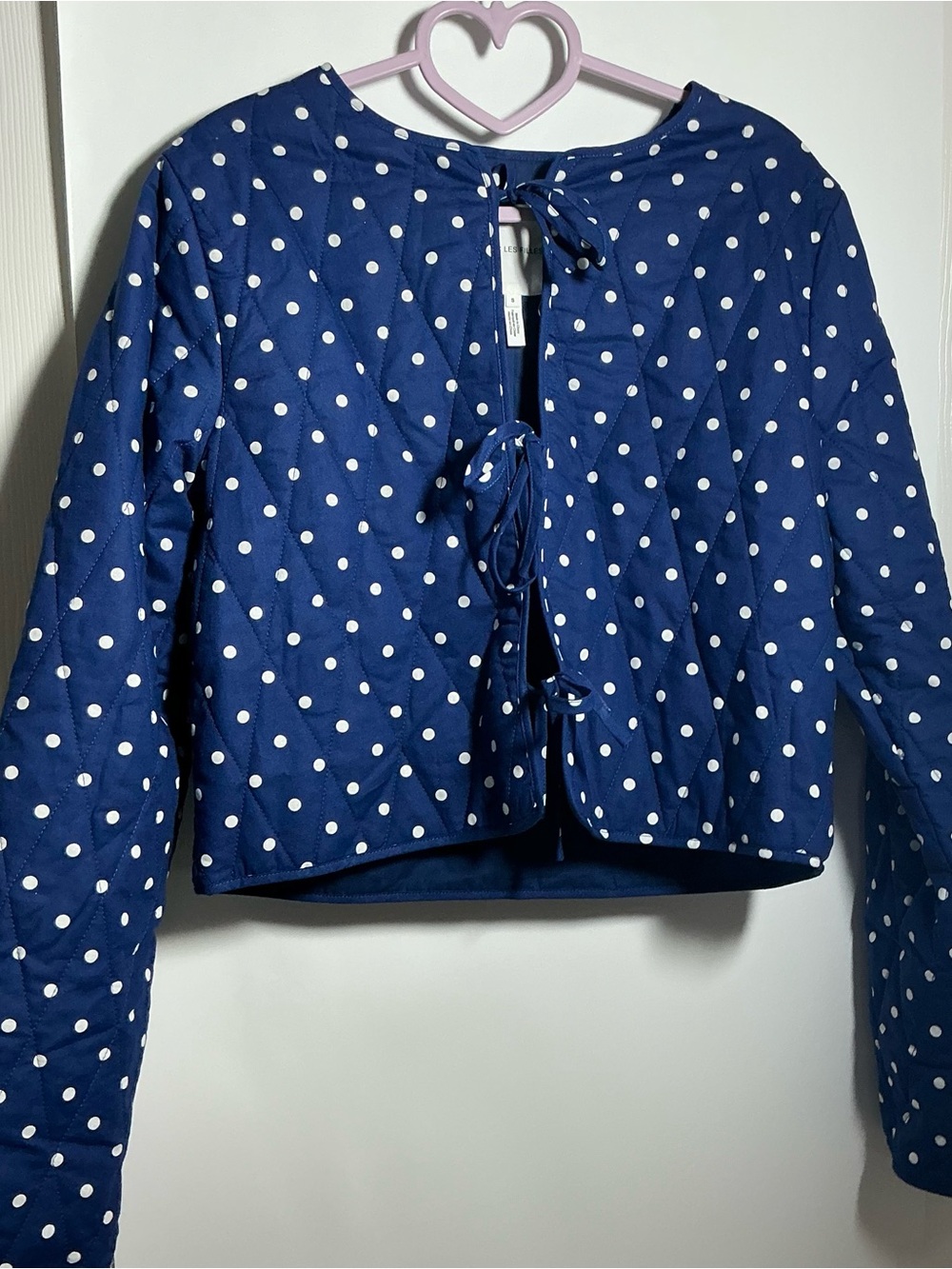 New Avec Les Filles Quilted Tie-Front Jacket small